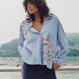 lulu & sky Women Regular Fit Floral Shirt image 1