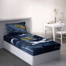 ddecor live beautiful 144 TC Graphic Print Single Bedsheet with Pillow Cover-picture-8