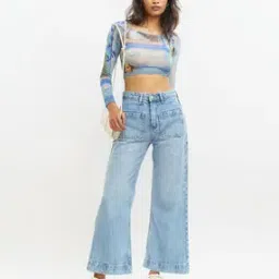 freakins Women Heavily Washed Wide Jeans-picture-51