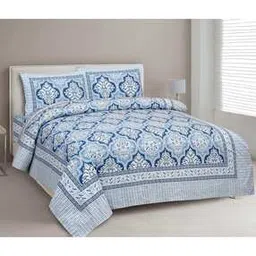 lali prints 250 GSM Printed King-Size Bedsheet with Pillow Covers-picture-52