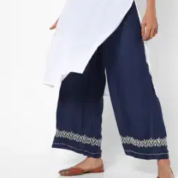 Mid-Rise Palazzos with Elasticated Waist-picture-19