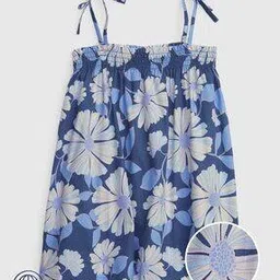gap kids Floral Print Smocked A-Line Dress-picture-23