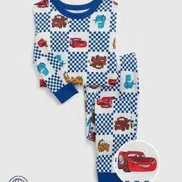 gap kids Car Print Organic Cotton Pyjamas & Top Set-picture-44