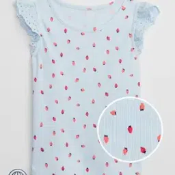 gap kids Printed Top with Schiffli Embroidered Sleeves-picture-43