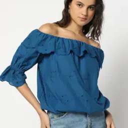 dnmx Women Schiffli Embroidered Regular Fit Top-picture-38