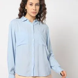 fig Women Regular Fit Shirt with Patch Pockets-picture-46