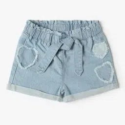 Girls Distressed Regular Fit Shorts-image-27