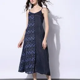 Women Printed Midi A-Line Dress-image-79