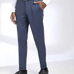 netplay Men Flat-Front Slim Fit Trousers-picture-26