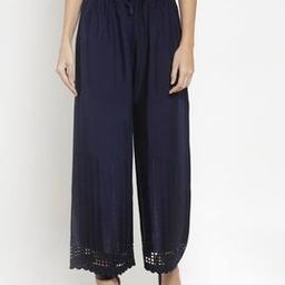 clora creation Schiffli Palazzo with Elasticated Waistband-picture-13