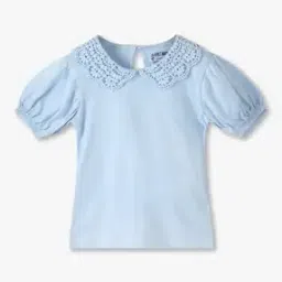 kg frendz Girls Embroidered Slim Fit Round-Neck T-Shirt-picture-36
