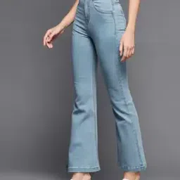 Women High-Rise Bootcut Jeans-image-1