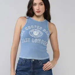 lee cooper Ribbed tank tee, blue, s-picture-12