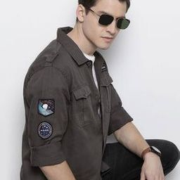the indian garage co Men Slim Fit Shirt with Flap Pockets-picture-21