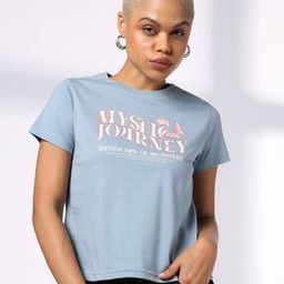 dnmx Women Typographic Print Regular Fit Round-Neck T-Shirt-picture-8