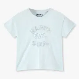 kg frendz Girls Typographic Embossed Regular Fit Round-Neck T-Shirt-picture-44