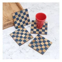 indian shelf Set of 4 Wooden Coaster image 1