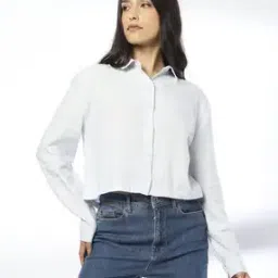 Women Regular Fit Shirt with Patch Pocket-image-43