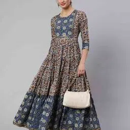 glam roots Floral Print Anarkali Kurta-picture-36