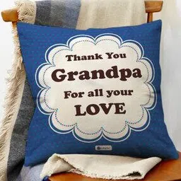 indigifts Typographic Print Cushion Cover with Filler 12" x 12"-picture-43