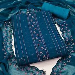 svaraa Women Embellished & Embroidery Unstitched Dress Material-picture-28