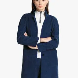 kazo Textured Button-Front Jacket with Patch Pockets-picture-52