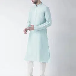 kisah Men Regular Fit Long Kurta with Full Sleeves-picture-22
