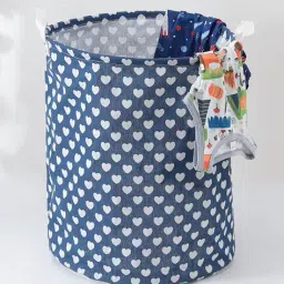 kuber industries Graphic Print Cylindrical Laundry Basket image 1