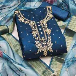 svaraa Women Embellished & Embroidery Unstitched Dress Material-picture-30