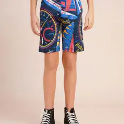 jack & jones Boys Printed Regular Fit Shorts with Drawstring Waist-picture-35