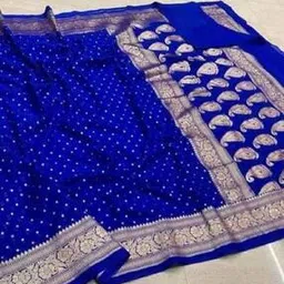 mm venture Women Paisley Woven Banarasi Saree with Contrast Border-picture-33