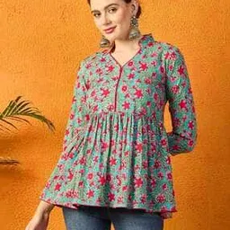 panit Women Floral Print A-Line Kurti-picture-47