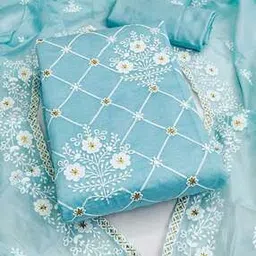 svaraa Women Embroidery Unstitched Dress Material-picture-31
