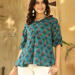 Women Floral Print Relaxed Fit Tunic-image-13