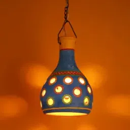 aapno rajasthan Handpainted Terracotta Hanging Tealight-picture-38