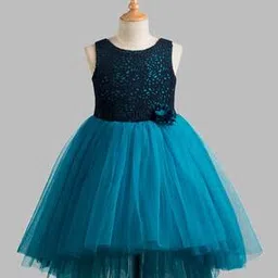 toy balloon kids Girls Fit & Flared Dress with Floral Applique-picture-43