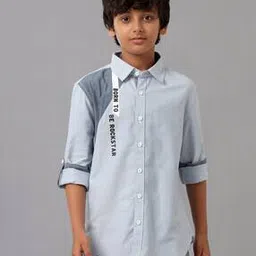 under fourteen only Boys Typographic Print Regular Fit Shirt -picture-39