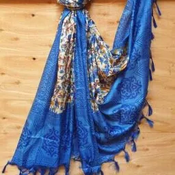 molcha by babita singh Floral Print Dupatta with Tassels-picture-34