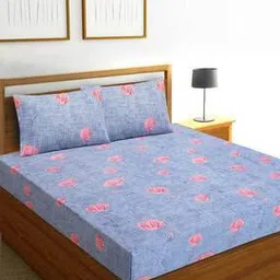 good homes 166 TC Floral Print Double Size Bedsheet with Pillow Covers-picture-27