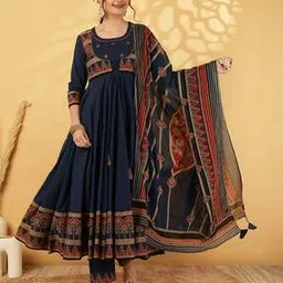 svaraa Women Embroidered Flared Kurta Set-picture-25