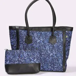 avaasa Women Leaf Print Tote Bag with Pouch-picture-33