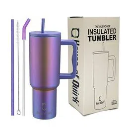 house of quirk Double Insulated Tumbler with Handle & Straw Lid-picture-36