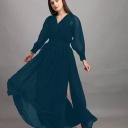 femvy Gown Dress with Thigh Slit-picture-12