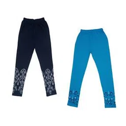 indiweaves Pack of 2 Floral Print Basic Leggings-picture-17