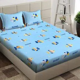 arrabi 210 TC Printed King-Size Bedsheet with Pillow Covers-picture-16