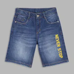 blue giraffe Boys Washed Shorts-picture-10