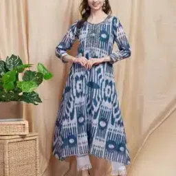 fashor Women Floral Print A-Line Kurta-picture-12