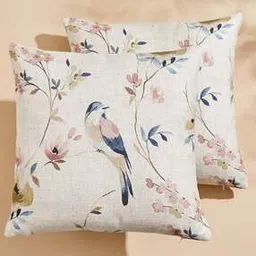 home centre Set of 2 Floral Print Cushion Covers 16" x 16"-picture-32