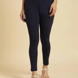 Women Ankle-Length Leggings with Elasticated Waist-picture-40