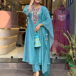 nyrika Women Embroidered Straight Kurta Set-picture-34